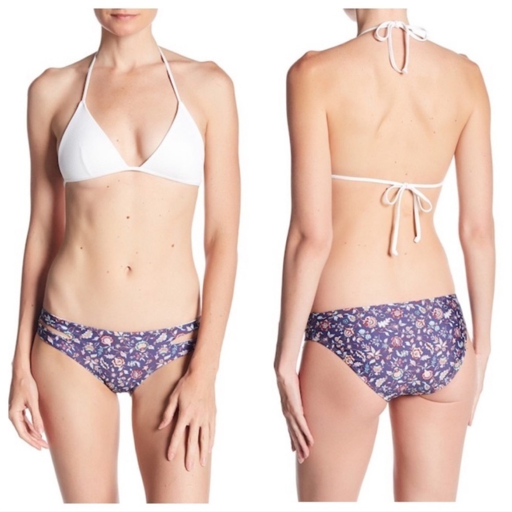L’SPACE Estella Full Cutout Bikini Liberty Fabric Size XS NWT